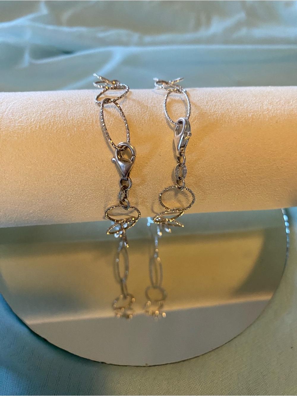 Elegant Silver Link Bracelets - Women's Jewelry 925 Sterling Silver both 7 1/2” - Picture 3 of 9